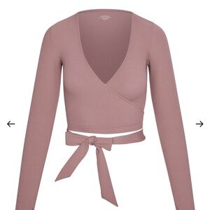 Elegant Mauve Wrap Top